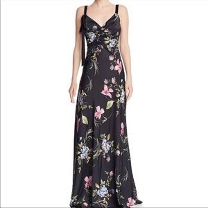 Jill Jill Stuart dark floral ruched gown